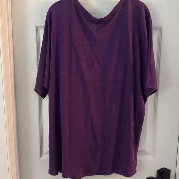 Eileen Fisher Size 1X Purple linen Tunic Top - Picture 3 of 5